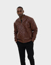 FRANKY MEN'S LEATHER BOMBER JACKET